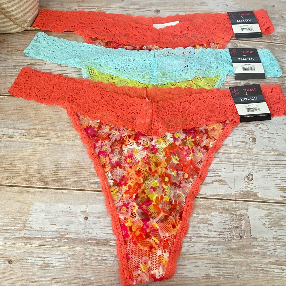 NO BOUNDARIES - PACK OF 3 THONGS - XXXL - NWT